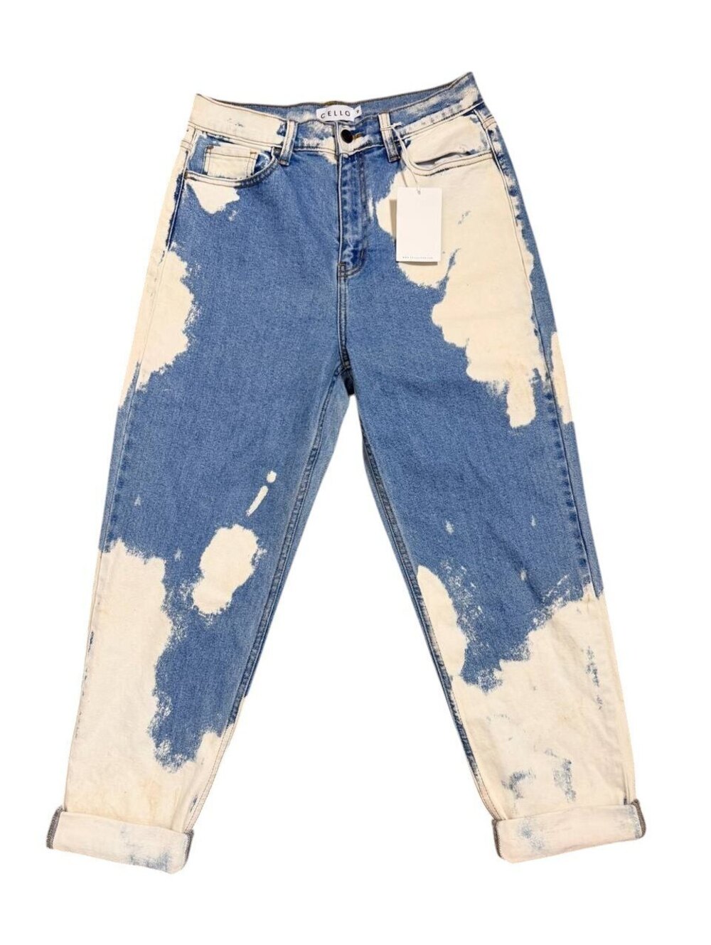 Cello Mom Skinny Bleached Wash Jeans NWT Sz 9